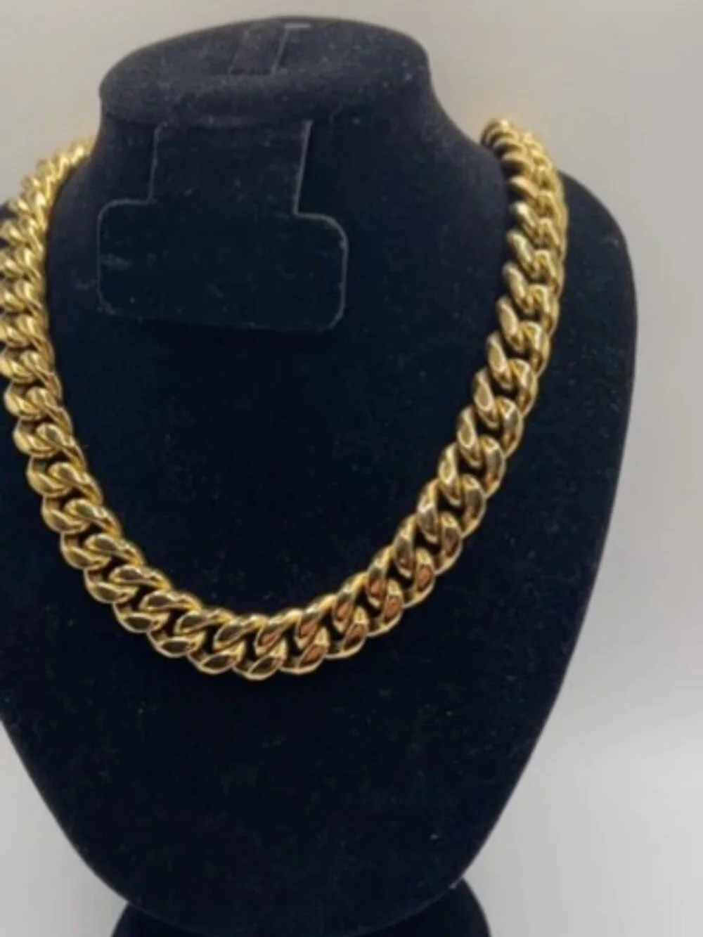 Miami Cuban Link Chain 14mm 20 Inch Real Gold Stainless Steel Plated Mens Solid